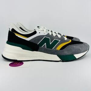 New Balance Men's 997R Lifestyle Sneakers Black Marsh Green U997RRA Size 12
